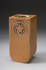 Long Semi Circular Prism Stoneware Vase Dry Glaze Yellow Brown 9x9x17.5 cm: SCXLP 1-10 $90